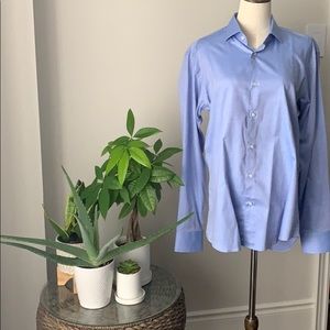 FB Class | blue dress shirt